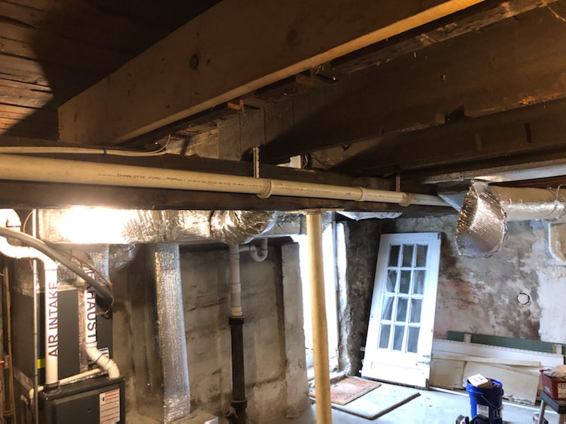 Boiler piping and connections installed by Anne the Plumber
